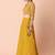 dark yellow georgette embroidered traditional lehenga choli