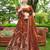 brown silk blend embroidered traditional lehenga choli