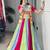 multicolor cotton poly embroidered traditional lehenga choli with free size upto 44