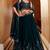 dark green georgette embroidered traditional lehenga choli