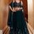 dark green georgette embroidered traditional lehenga choli