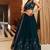 dark green georgette embroidered traditional lehenga choli