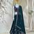 dark green georgette embroidered traditional lehenga choli