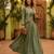 olive silk blend plain traditional lehenga choli with free size upto 44