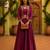 wine silk blend plain traditional lehenga choli with free size upto 44