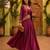 wine silk blend plain traditional lehenga choli with free size upto 44