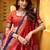 orange silk blend printed traditional lehenga choli