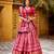 pink silk blend printed traditional lehenga choli
