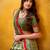 olive silk blend printed traditional lehenga choli