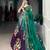 purple silk blend printed traditional lehenga choli with free size upto 42
