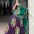 purple silk blend printed traditional lehenga choli with free size upto 42