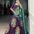 purple silk blend printed traditional lehenga choli with free size upto 42