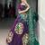 purple silk blend printed traditional lehenga choli with free size upto 42