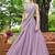 Pink zari sequence beads embroidery work half sarees for women's
