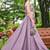 Pink zari sequence beads embroidery work half sarees for women's