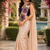 designer embroidered applique flower design ready to wear saree with stitched blouse