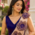 designer embroidered applique flower design ready to wear saree with stitched blouse