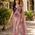 designer embroidered applique flower design ready to wear saree with stitched blouse