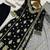 black color  beautiful embroidery sequence work faux georgette kurti palazzo set