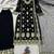 black color  beautiful embroidery sequence work faux georgette kurti palazzo set
