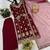 maroon color  beautiful embroidery sequence work faux georgette kurti palazzo set