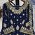 teal color  beautiful embroidery sequence work faux georgette kurti palazzo set