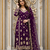 purple color  beautiful embroidery sequence work faux georgette kurti palazzo set