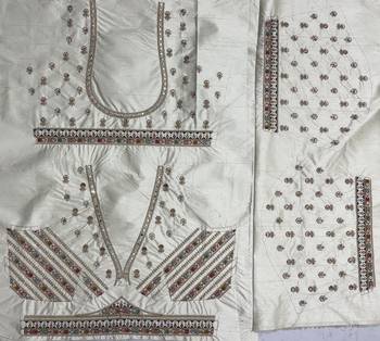 white color Gotta Pati Dori and Zari Embroidered Multi Thread and Sequins work silk blend Lehenga Choli set 5