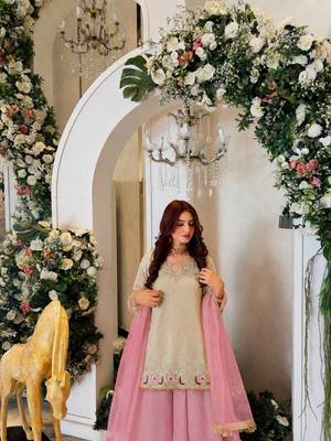 off white color beautiful embroidery sequence work with rady-made  lace borders silk blend kurti palazzo set 2