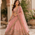 pink color Gotta Pati Dori and Zari Embroidered Multi Thread and Sequins work silk blend Lehenga Choli set