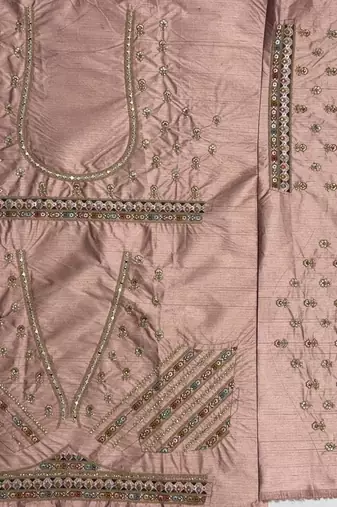 pink color Gotta Pati Dori and Zari Embroidered Multi Thread and Sequins work silk blend Lehenga Choli set