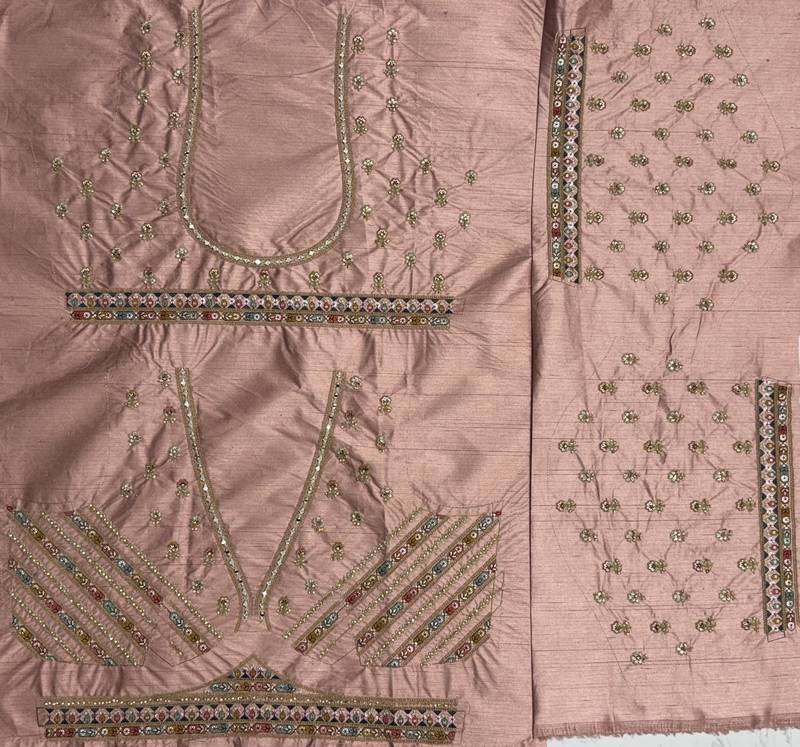 pink color Gotta Pati Dori and Zari Embroidered Multi Thread and Sequins work silk blend Lehenga Choli set