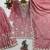 mauve color beautiful embroidery sequins work  silk blend kurti palazzo set