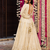 OFF-white embroidered anarkali suit with pant & dupatta