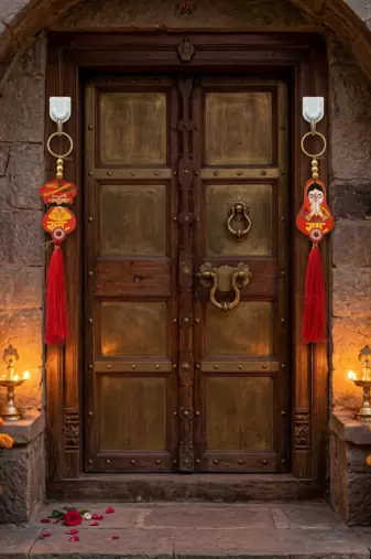 Handmade Ram Ram Ji Rajasthani Hanging Decorative Tassel Latkan for Home Decoration (Pack of 4)