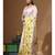 Off-white mal chanderi with kantha work saree with blouse piece