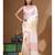 Off-white mal chanderi with applique work saree with blouse piece