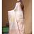 Off-white mal chanderi with applique work saree with blouse piece