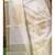 Off-white mal chanderi with applique work saree with blouse piece