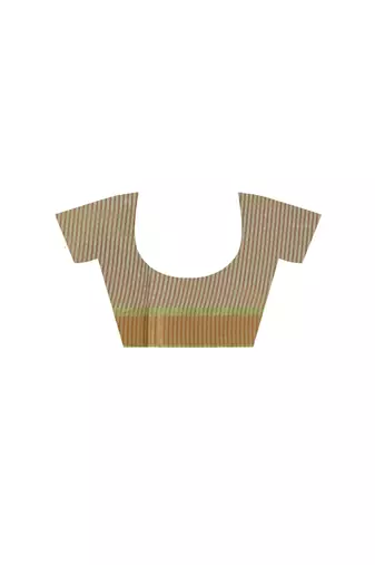 Off-white mal chanderi with applique work saree with blouse piece