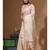 Beige supernet with kantha work saree with blouse piece