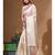 Beige supernet with kantha work saree with blouse piece