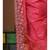 Rani pink supernet with embroidery saree with blouse piece