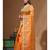 Yellow supernet with embroidery saree with blouse piece