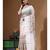 Off-white supernet with embroidery saree with blouse piece
