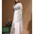 Off-white supernet with embroidery saree with blouse piece