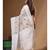 Off-white supernet with embroidery saree with blouse piece