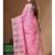 Pink supernet with embroidery saree with blouse piece