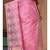 Pink supernet with embroidery saree with blouse piece