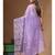 Lavendar supernet with embroidery saree with blouse piece